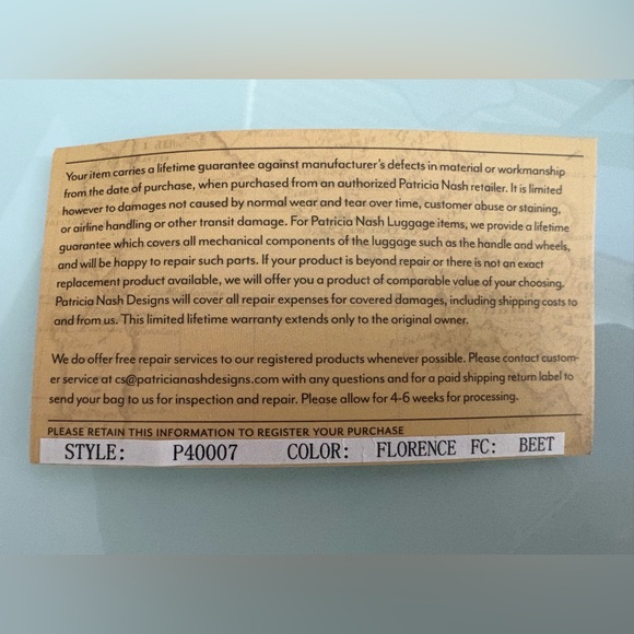 Patricia Nash Floral Embossed Leather Weekender Duffel in Florence - Picture 8 of 8